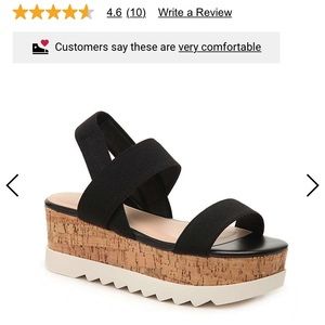 Madden girl black cork wedge sandals